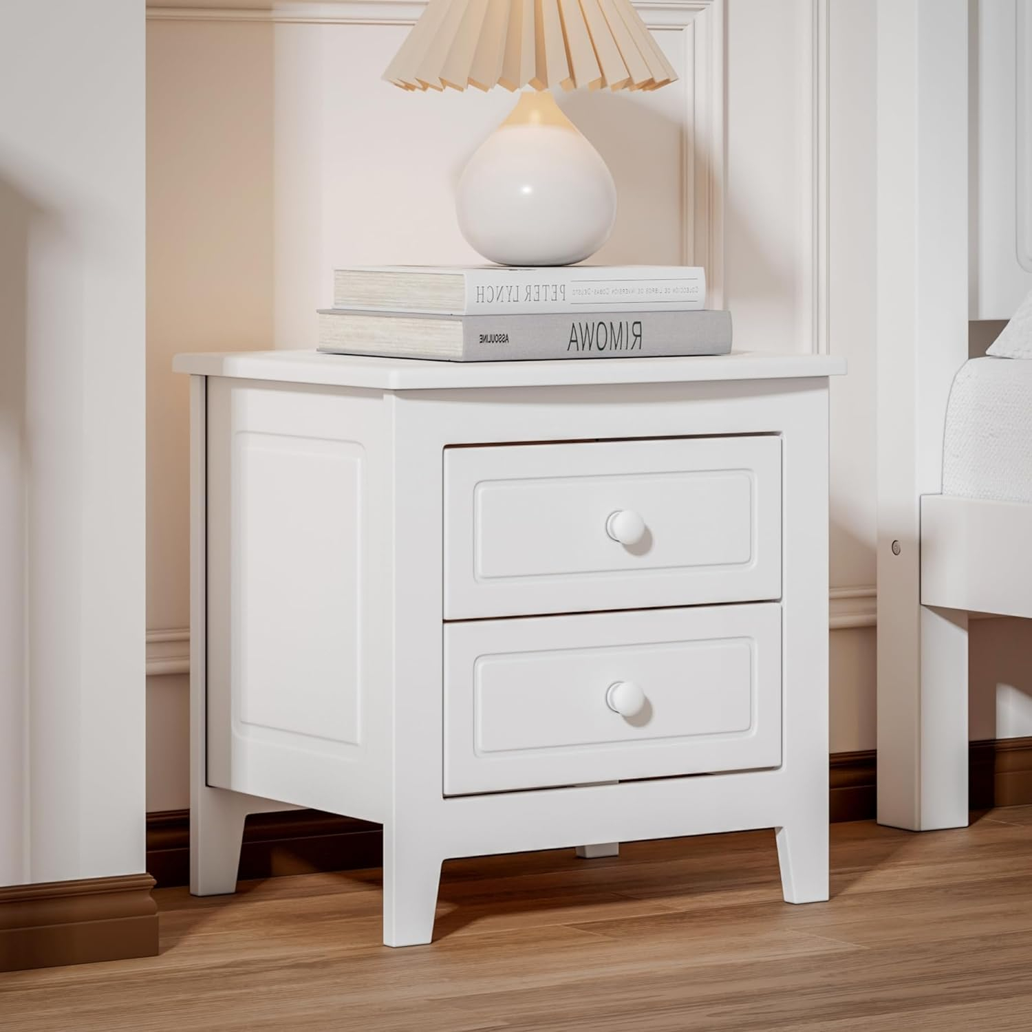 Harper & Bright Designs Bedroom Set Furniture, 3-Pieces Bedroom Sets, Full Size Wood Platform Bed and 2 Nightstands, White