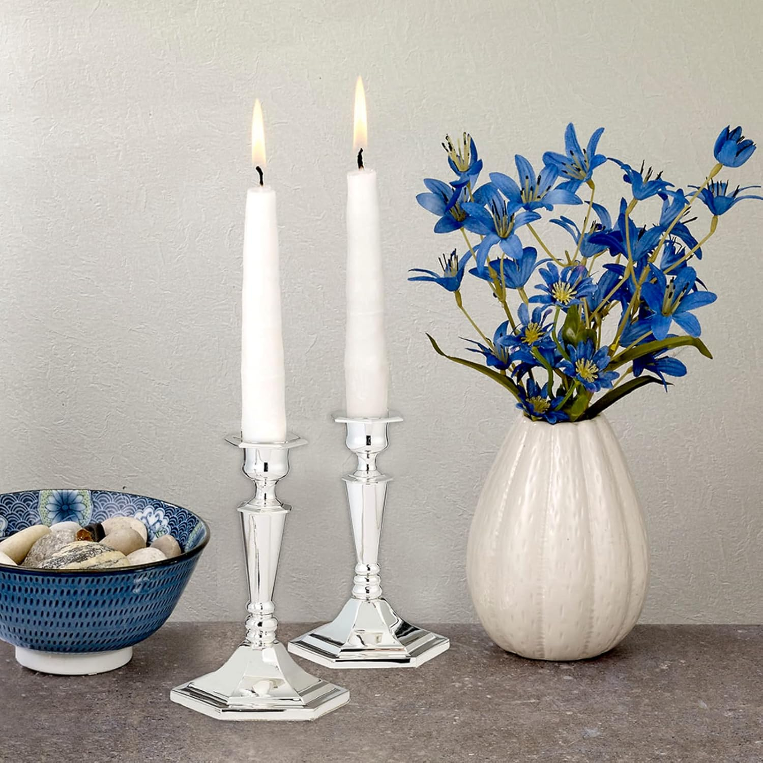 Set of 2 Silverplated Candlesticks 1701