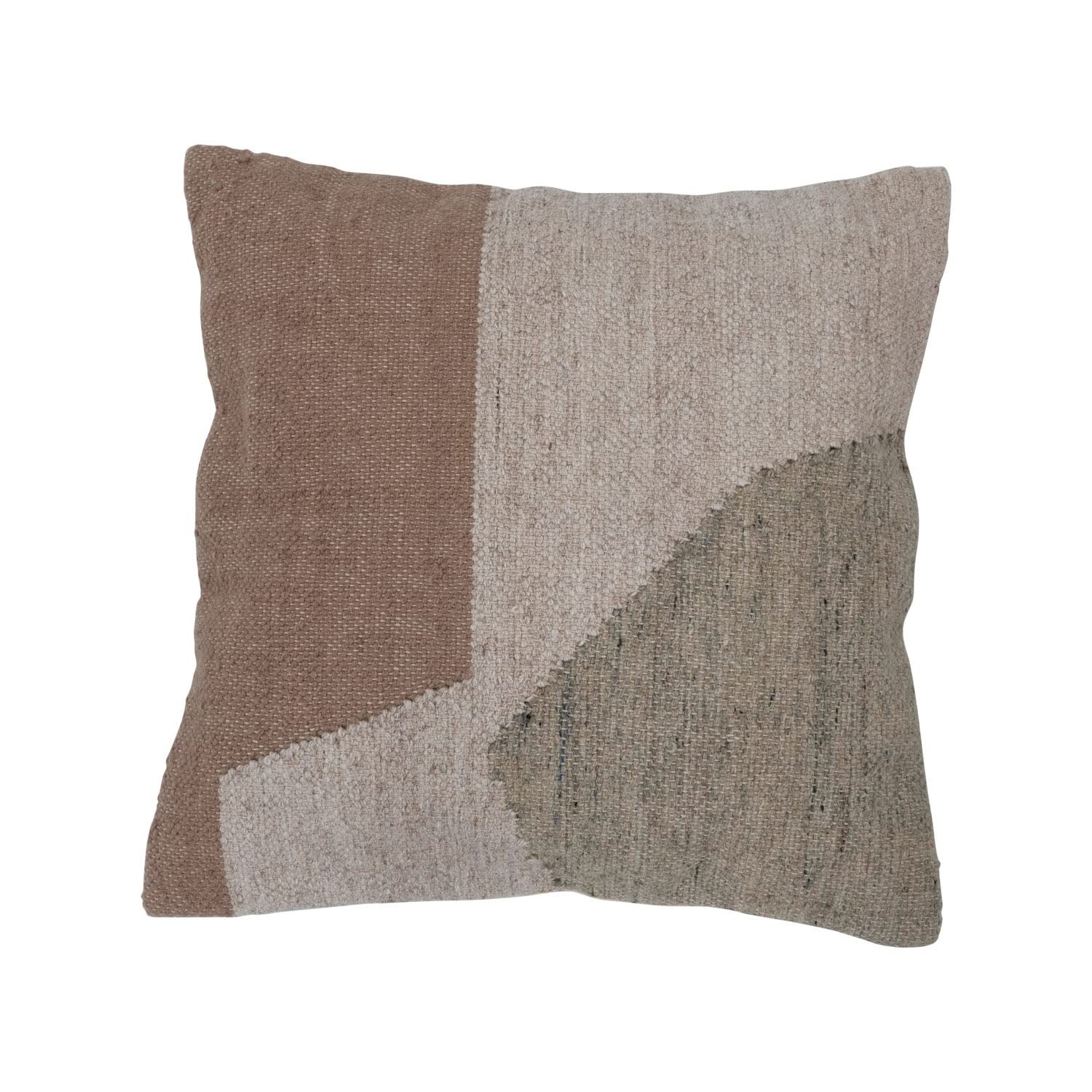 Creative Co-Op Hand-Woven Acrylic Blend Patchwork Kilim Cotton Canvas Back Pillow, 20" L x 20" W x 0" H, Multicolor