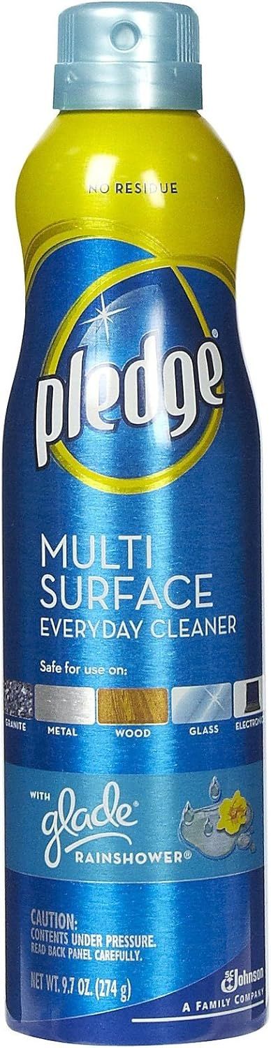 Pledge® Multi Surface Cleaner, Everyday Cleaner™, Aerosol, Rainshower Scent, 9.7 oz