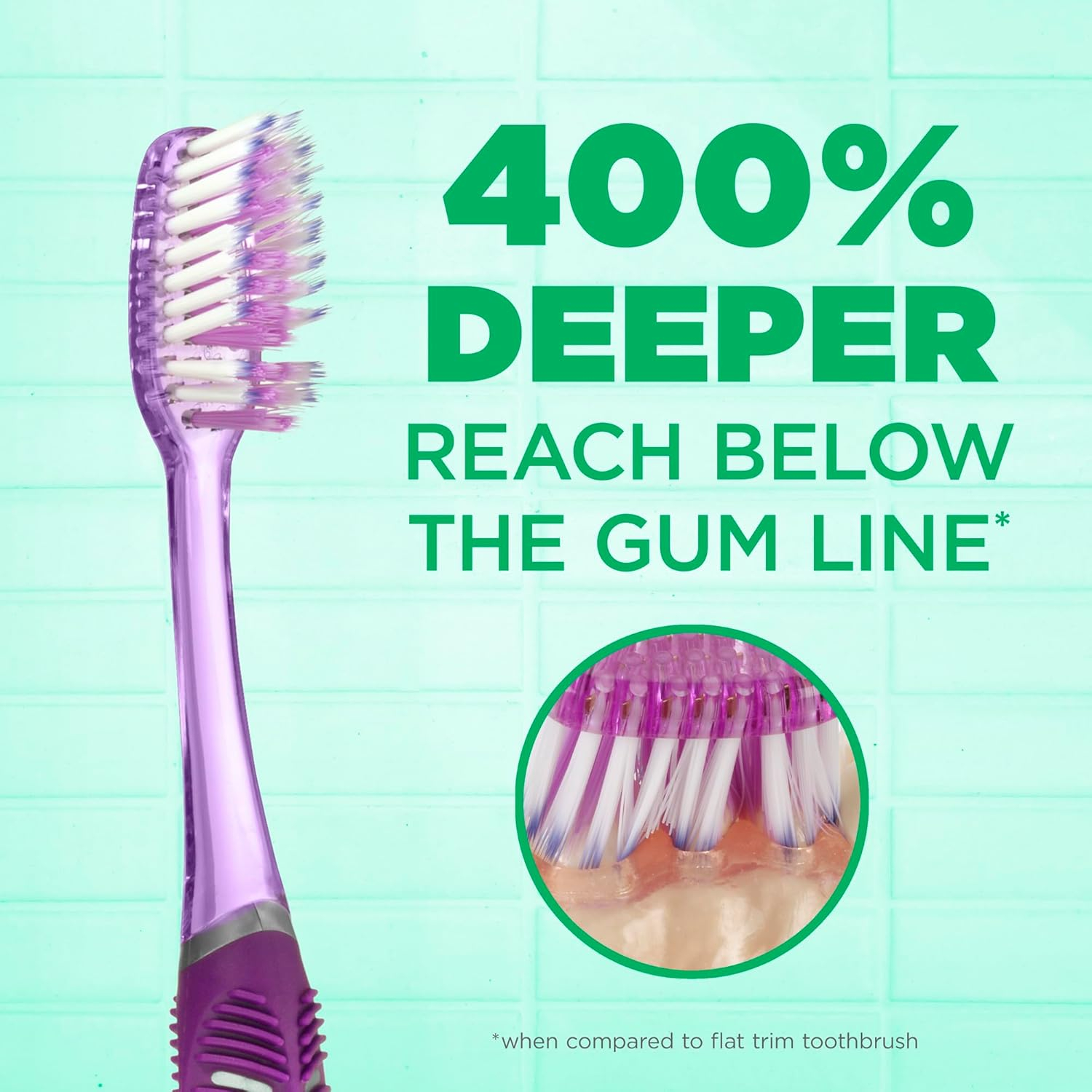 GUM Technique Deep Clean Toothbrush - Full Head - Soft Toothbrushes for Adults -Soft, Ultra Fine Tapered Bristles, Recommended by Dental Professionals, 2 Count