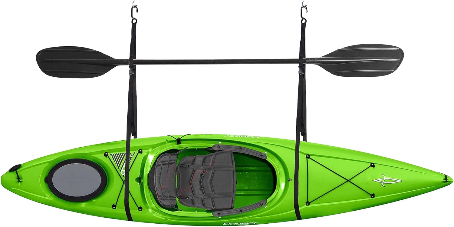 2028 Single Kayak Storage Strap Garage Canoe Hoists - 55 lbs