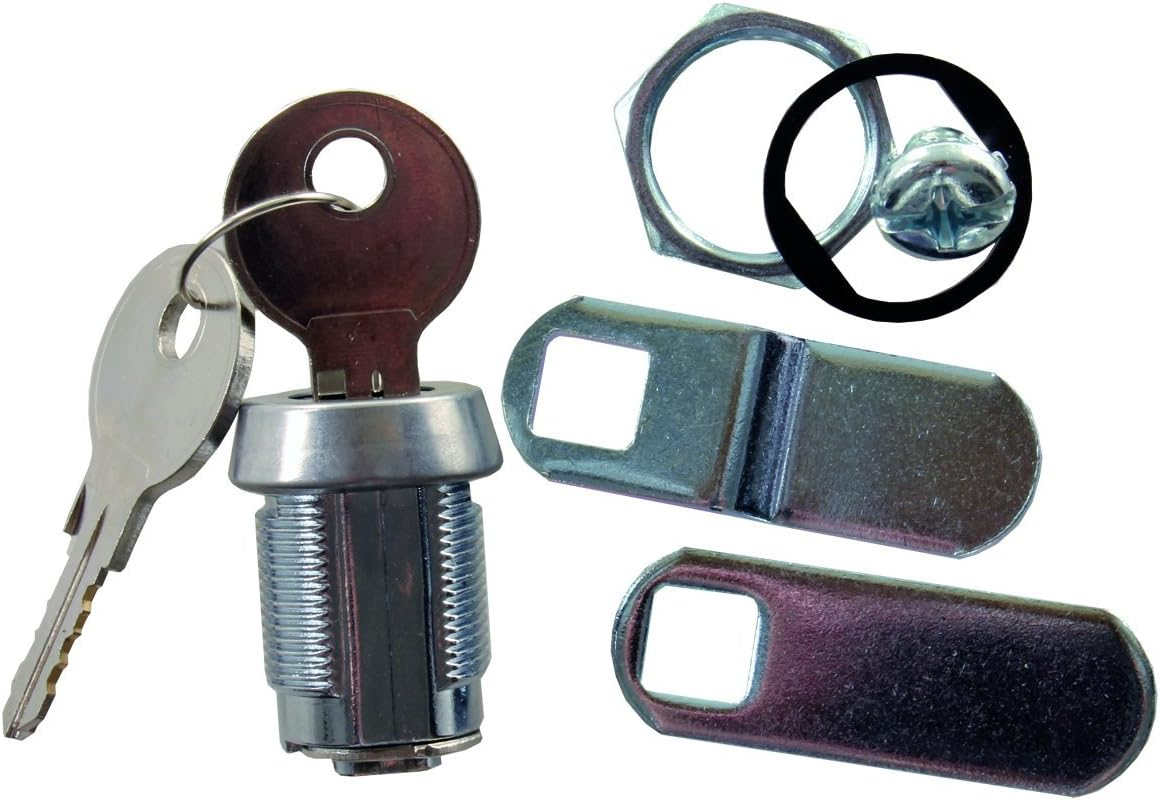 Silver Polished Keyed Cam Lock with Dust Protection
