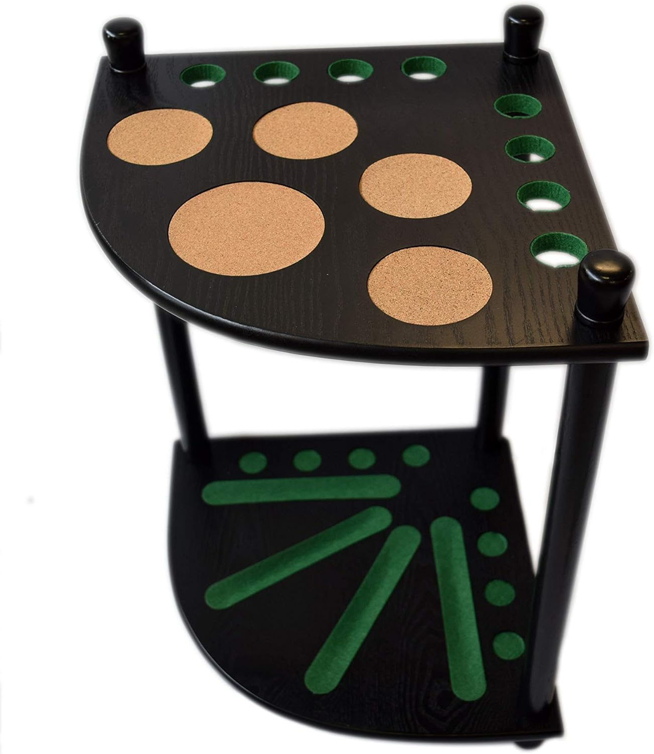 Black Wood Deluxe Foldable Corner Pool Cue Rack