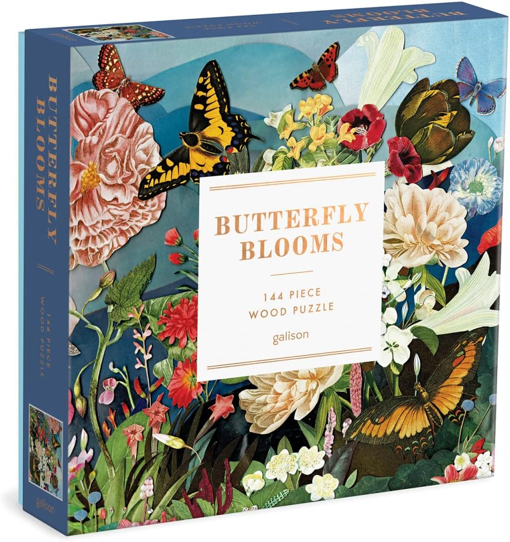 Butterfly Blooms 144 Piece Wood Puzzle (Jigsaw)