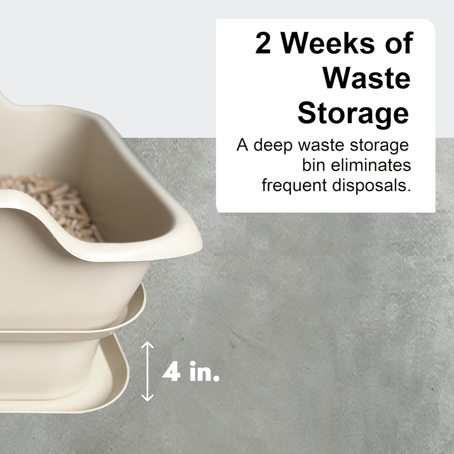 Mr. Catman Wood & Pine Pellet Cat Sifting Litter Box Kitty Litter System, Sifting Pan & Extra-Large 7-Day Waste Storage Tray - Less Tracking, Easy Clean, Odor Control, Anti-Leakage