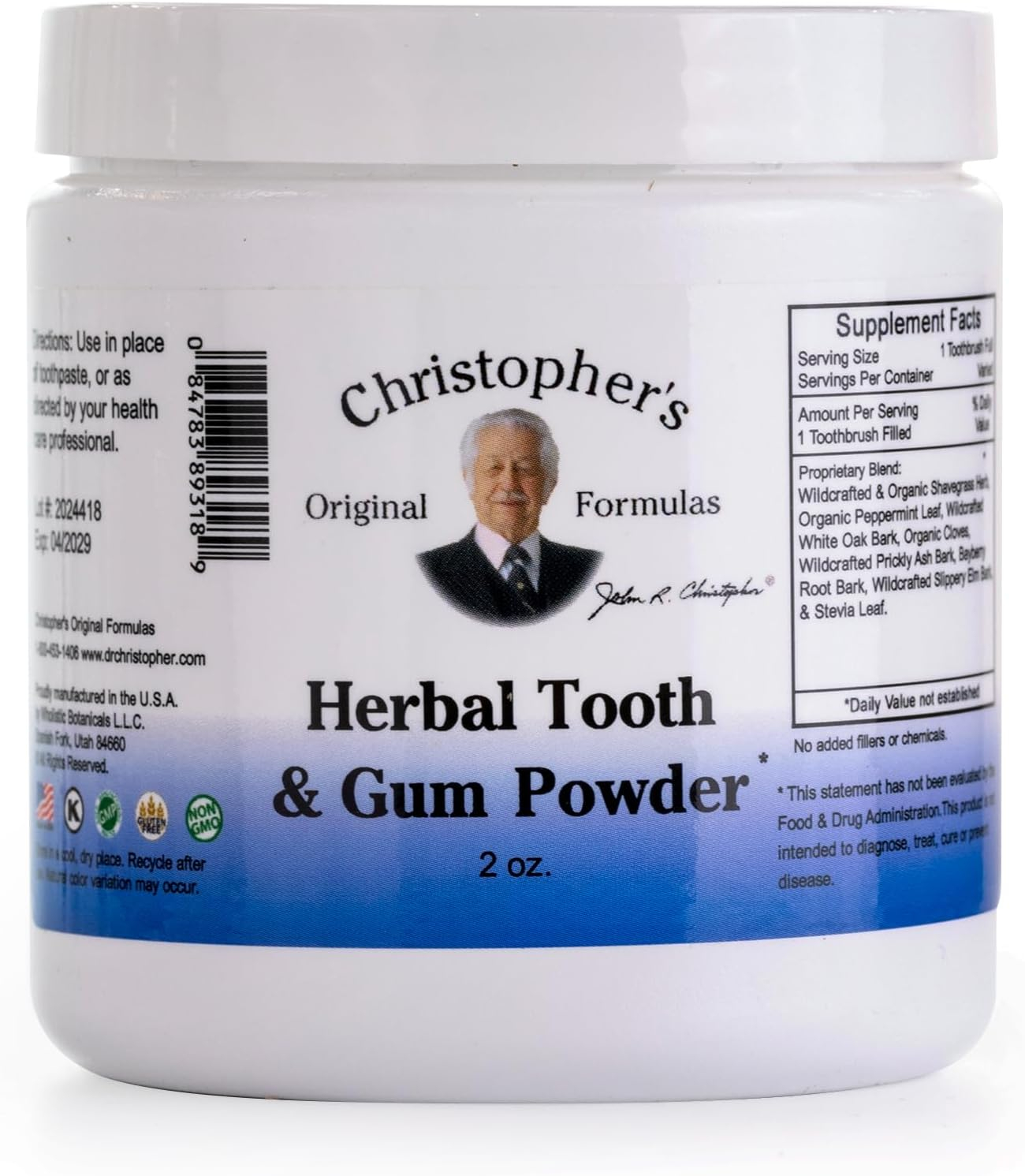 Christopher's Original Formulas Herbal Tooth & Gum Powder, 2 oz