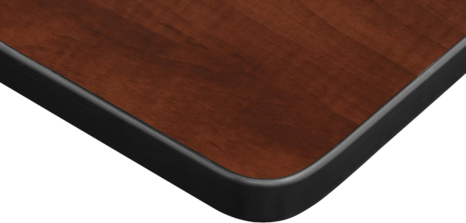 Regency Kee 72 x 24 in. Training Seminar Table- Cherry Top, Black Legs