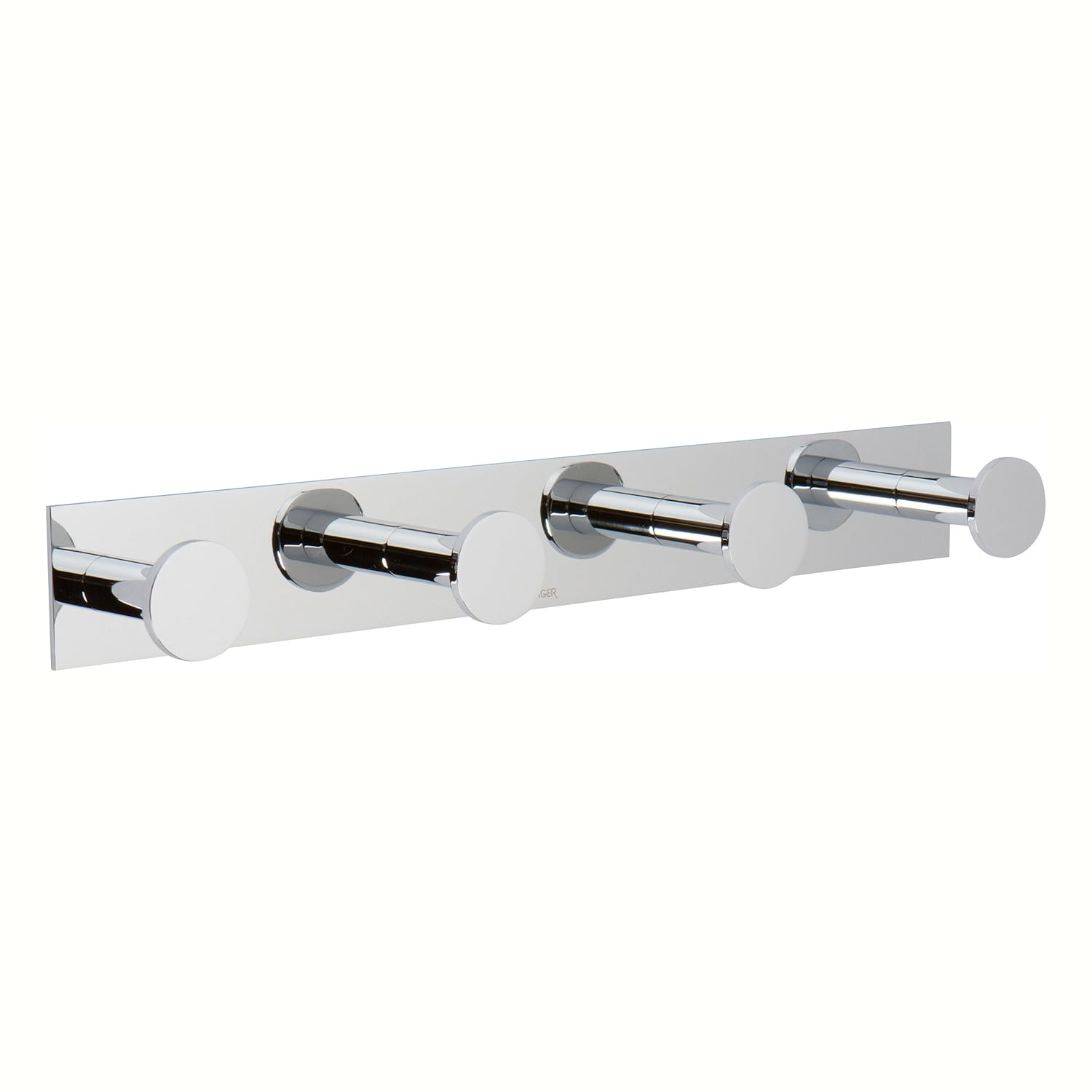 Polished Chrome Quadruple Robe Hook with Solid Brass Construction