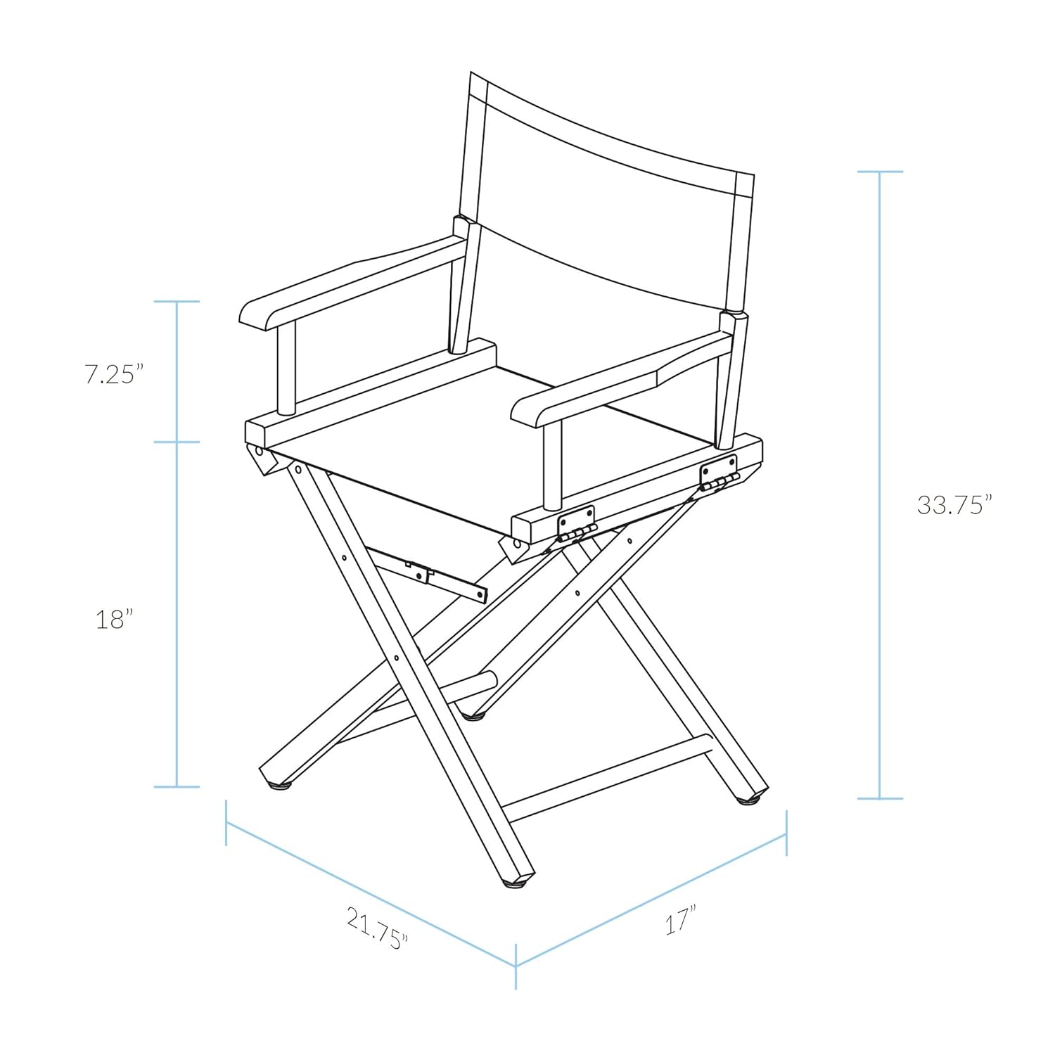 "18" Director's Chair Honey Oak Frame-Yellow Canvas"