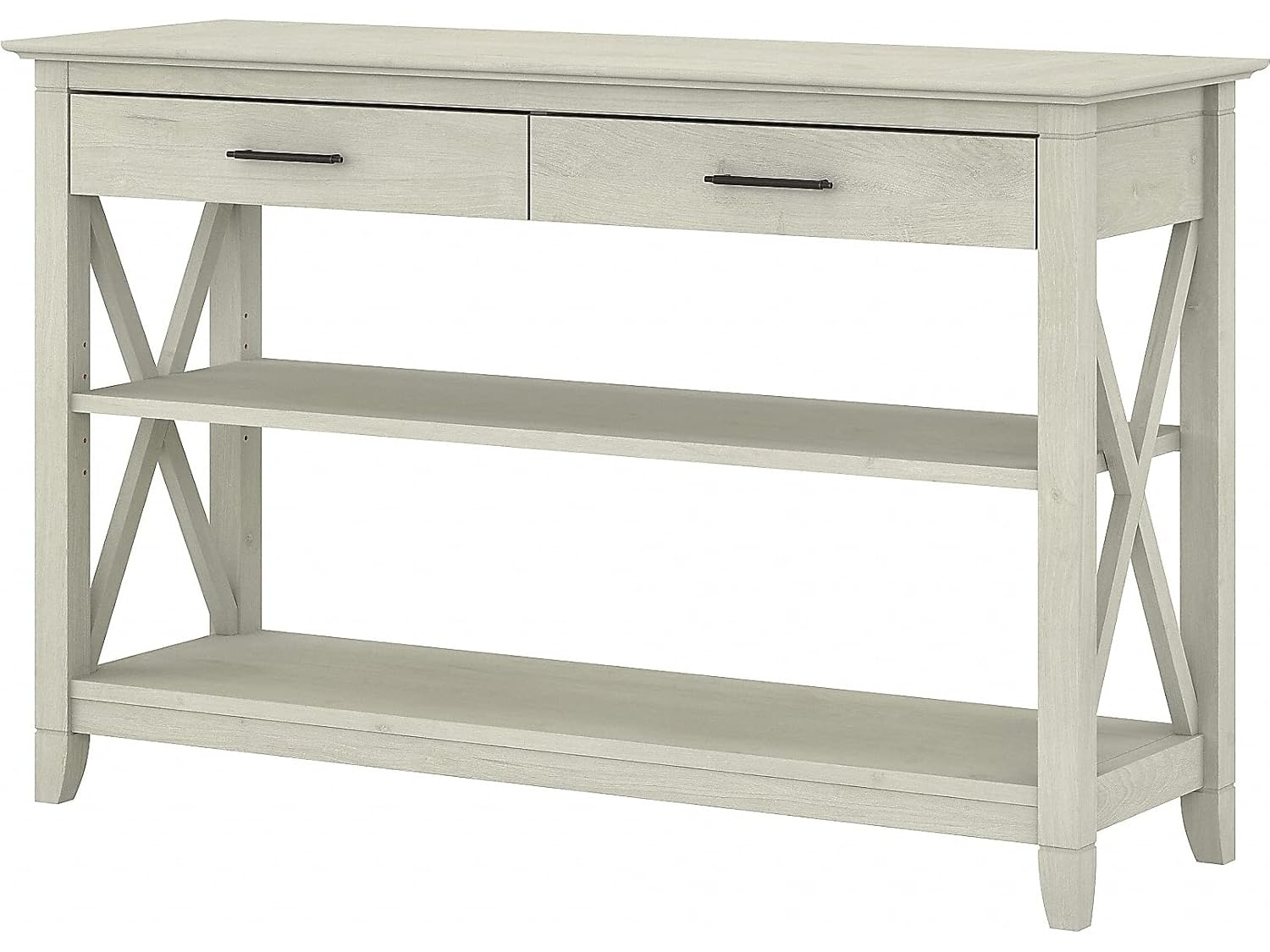 Bush Furniture Key West Console Table, Linen White Oak
