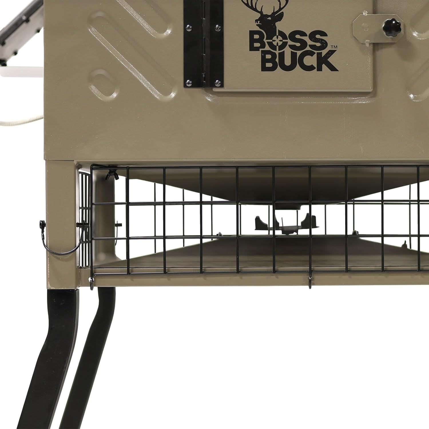 Boss Buck 600 lb Beige Steel Programmable Game Feeder with Solar Panel