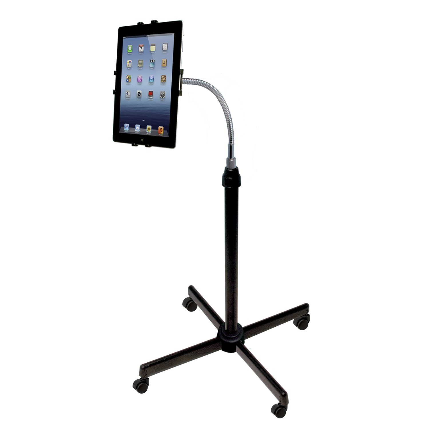 Universal Floor Stand - CTA Universal Height-Adjustable Gooseneck Floor Stand for iPad 11 A16 - iPad Air 11 / 13 - Pro 11-Inch - 5th & 6th Gen, Kindle Fire & Most 9.7-10.1″ Tablets. (PAD-UAFS)