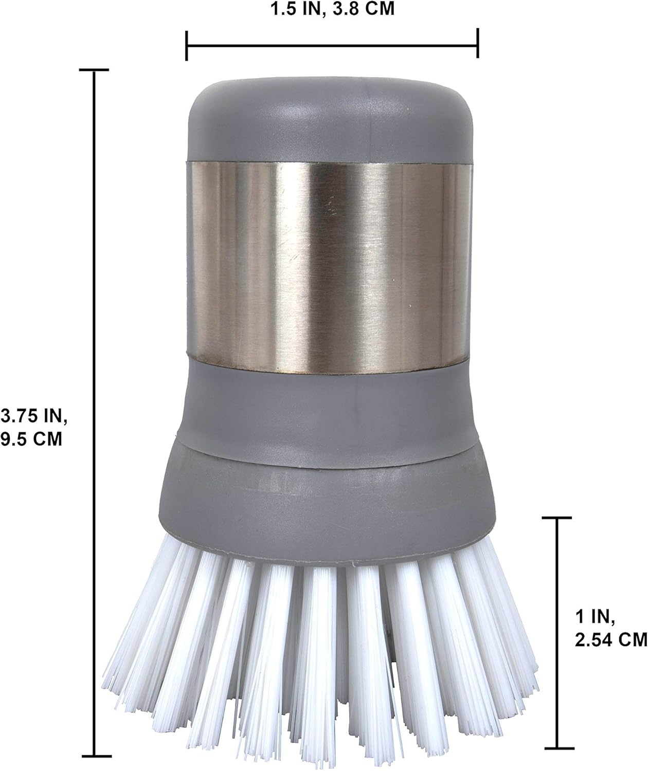 Small Kitchen Scrubber Mini Dish Brush, 1 Pack, Gray
