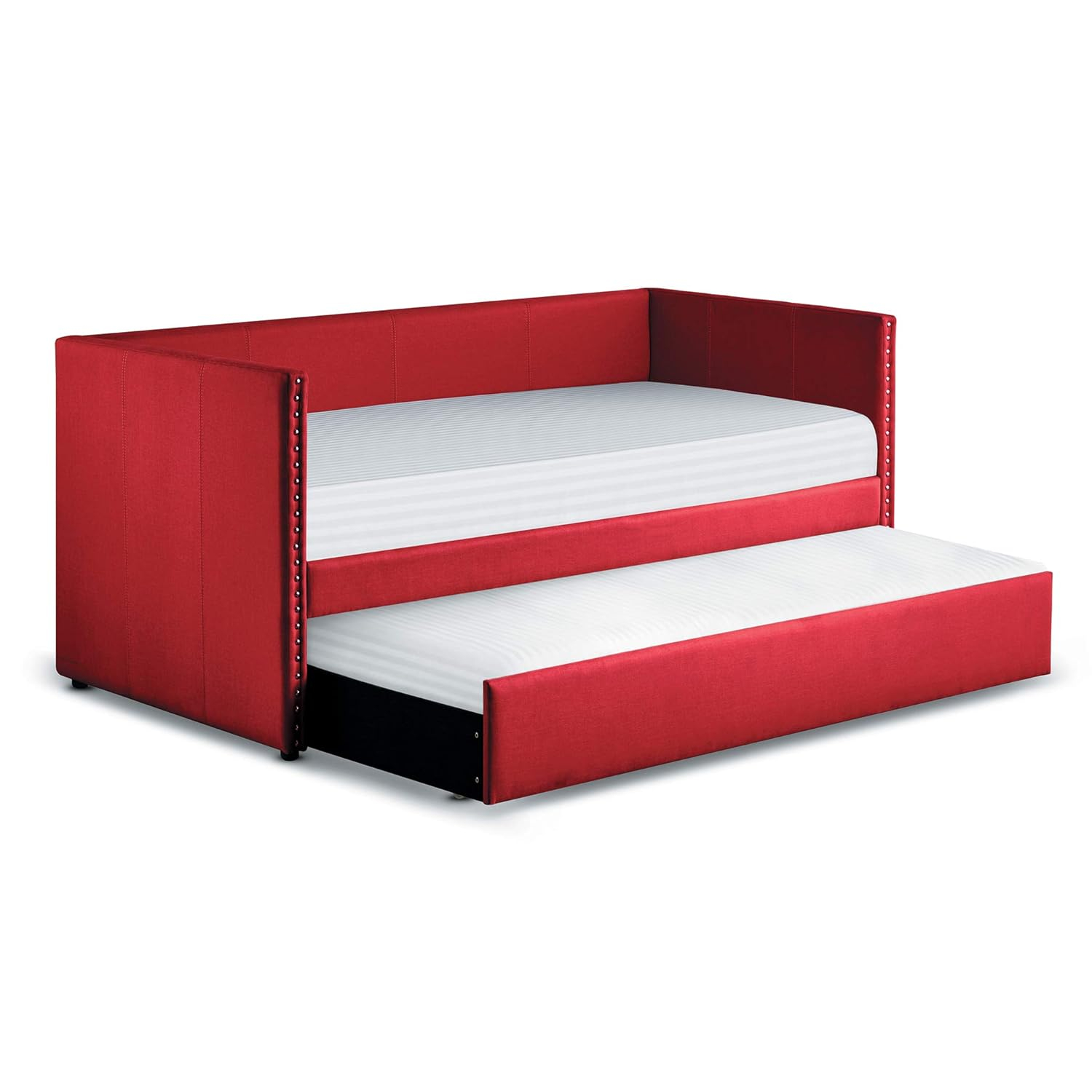 Homelegance Dufort Tuxedo Daybed with Trundle, Twin, Red