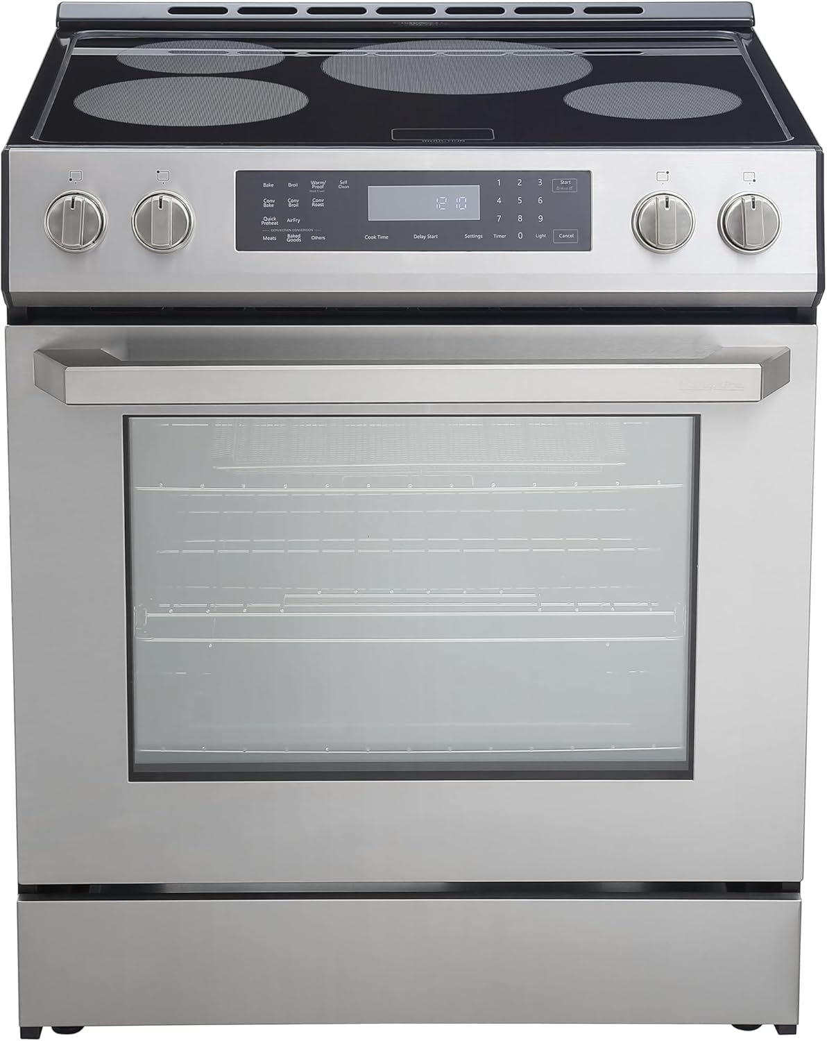 Rangaire RRI303GS 30" Glass Touch Induction Range Oven - Stainless Steel, Induction Burners, True Convection, Self Cleaning, Easy Reach Racks