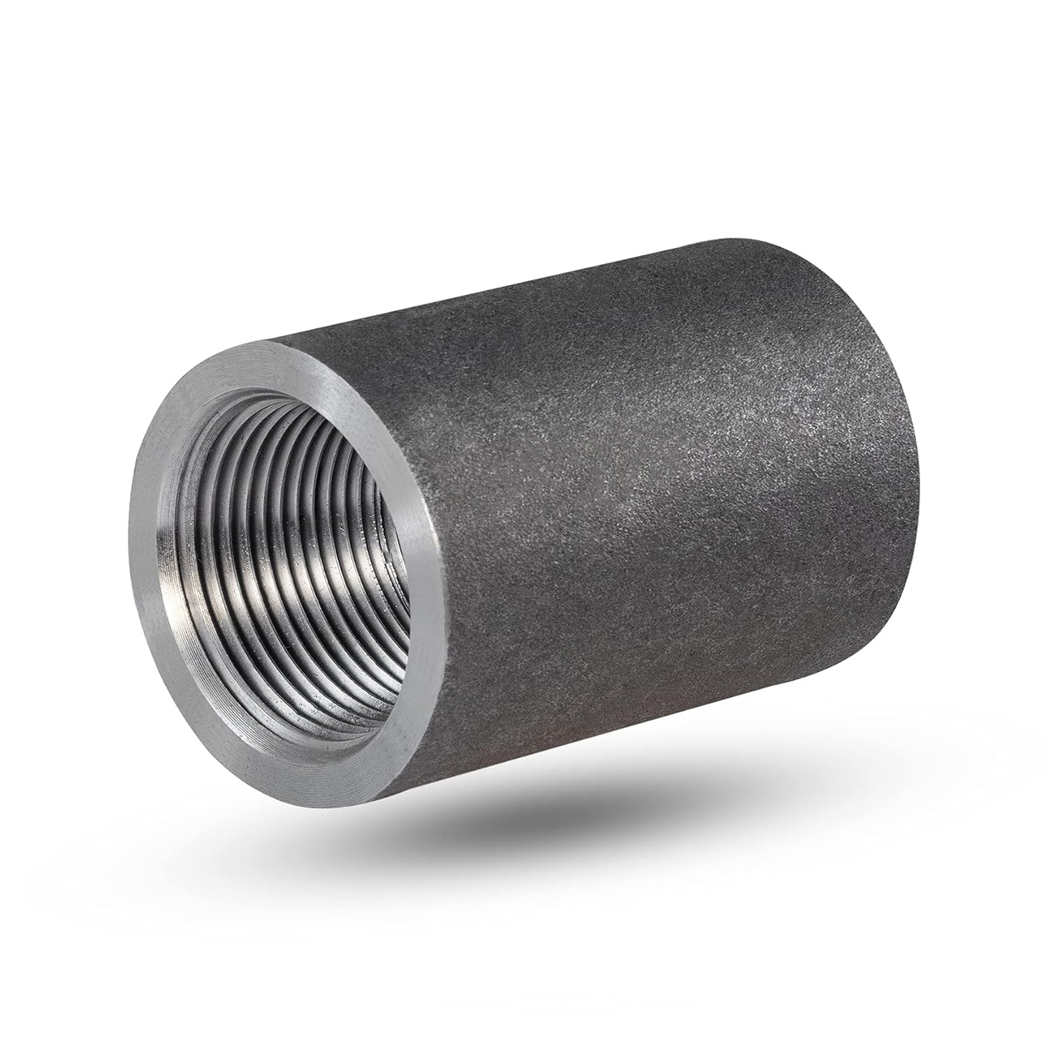1/2" Black Coated Merchant Steel Straight Coupling