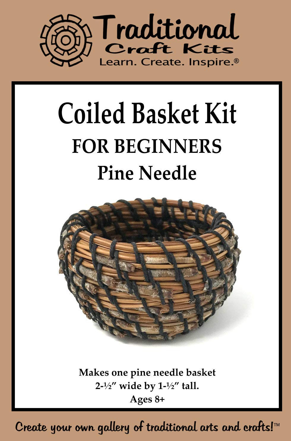 Traditional Craft Kits: Coiled Basket Kit for Beginners - Pine Needle