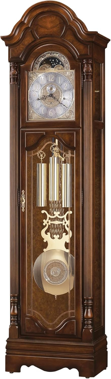 Hampton Cherry 83" Grandfather Floor Clock with Brass Pendulum