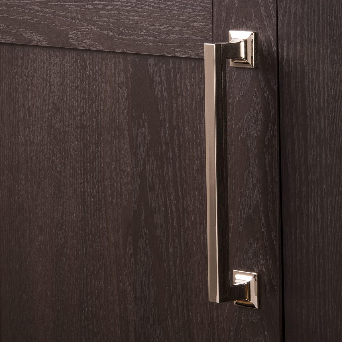 Hickory Hardware Studio Collection Pull 7-9/16 Inch (192mm) Center to Center Polished Nickel Finish