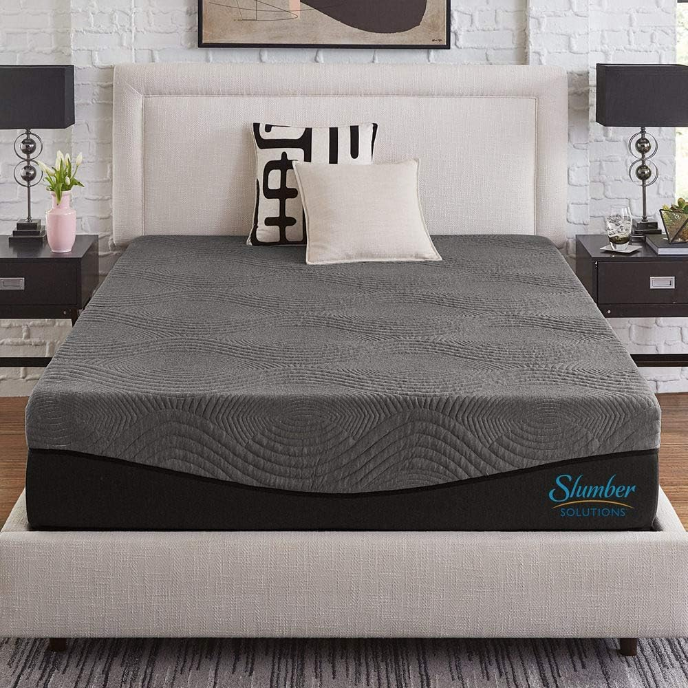 Slumber Solutions  Active 12-inch Charcoal Memory Foam Mattress King