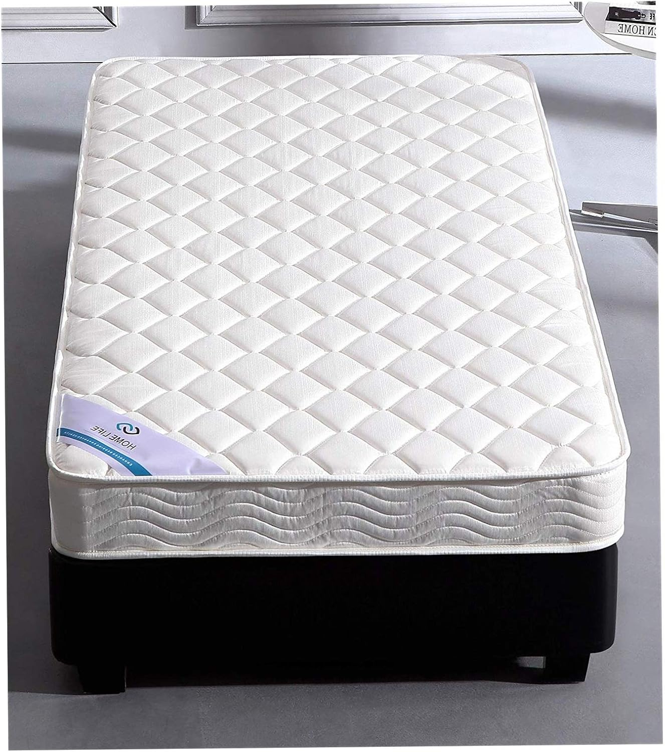 HomeLife 6-Inch Twin Size Mattress Gel Memory Foam – Firm - Tight Top, Pocketed Coils - Breathable Polyester Cover - Innerspring Support - White - Comfortable & Durable - Twin Mattress