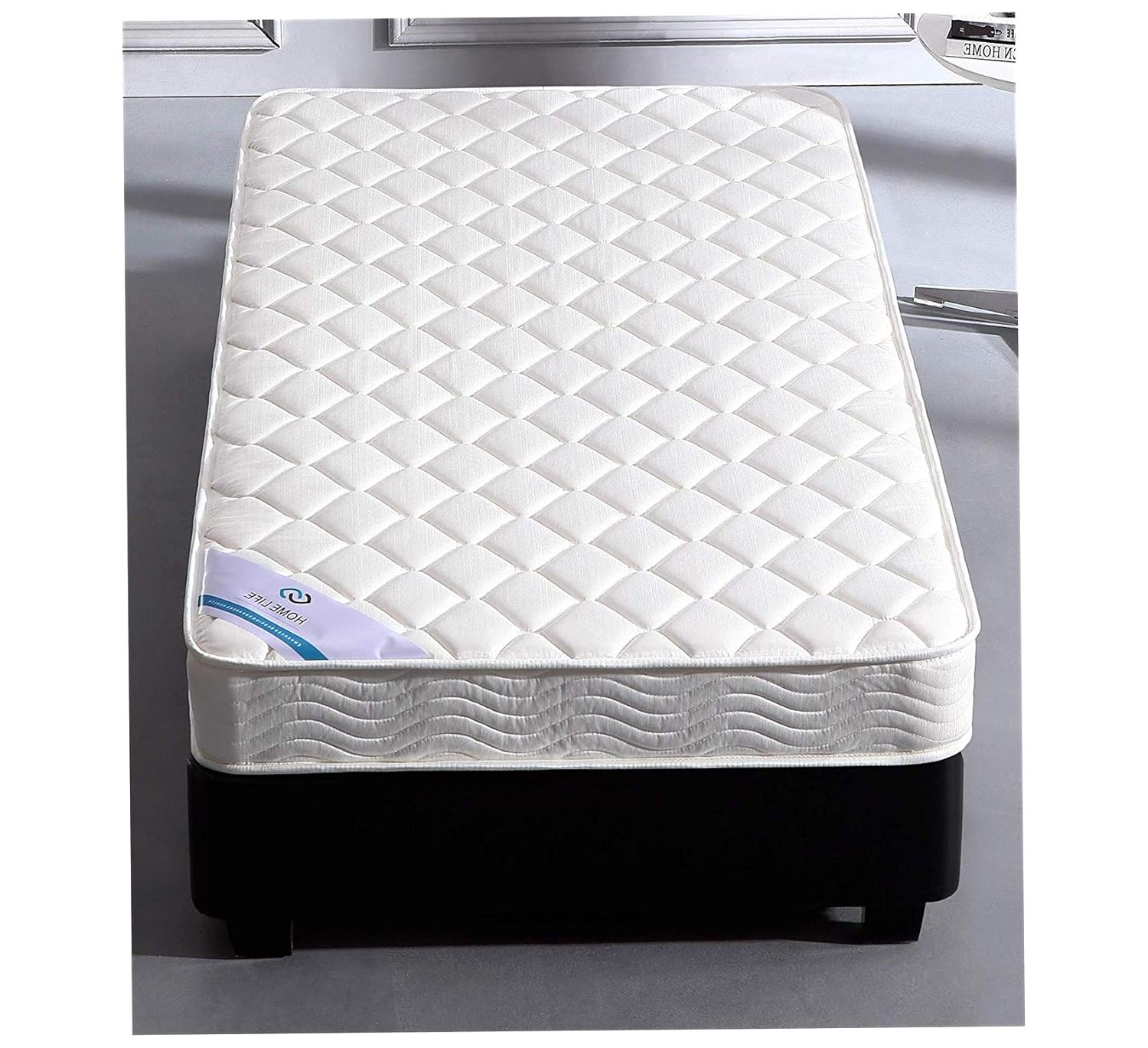 HomeLife 6-Inch Twin Size Mattress Gel Memory Foam – Firm - Tight Top, Pocketed Coils - Breathable Polyester Cover - Innerspring Support - White - Comfortable & Durable - Twin Mattress