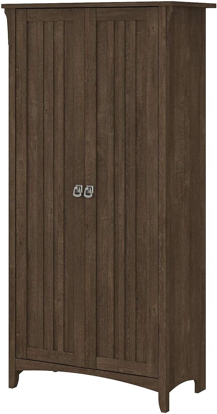Bush Furniture Salinas Kitchen Pantry Cabinet with Doors, Ash Brown