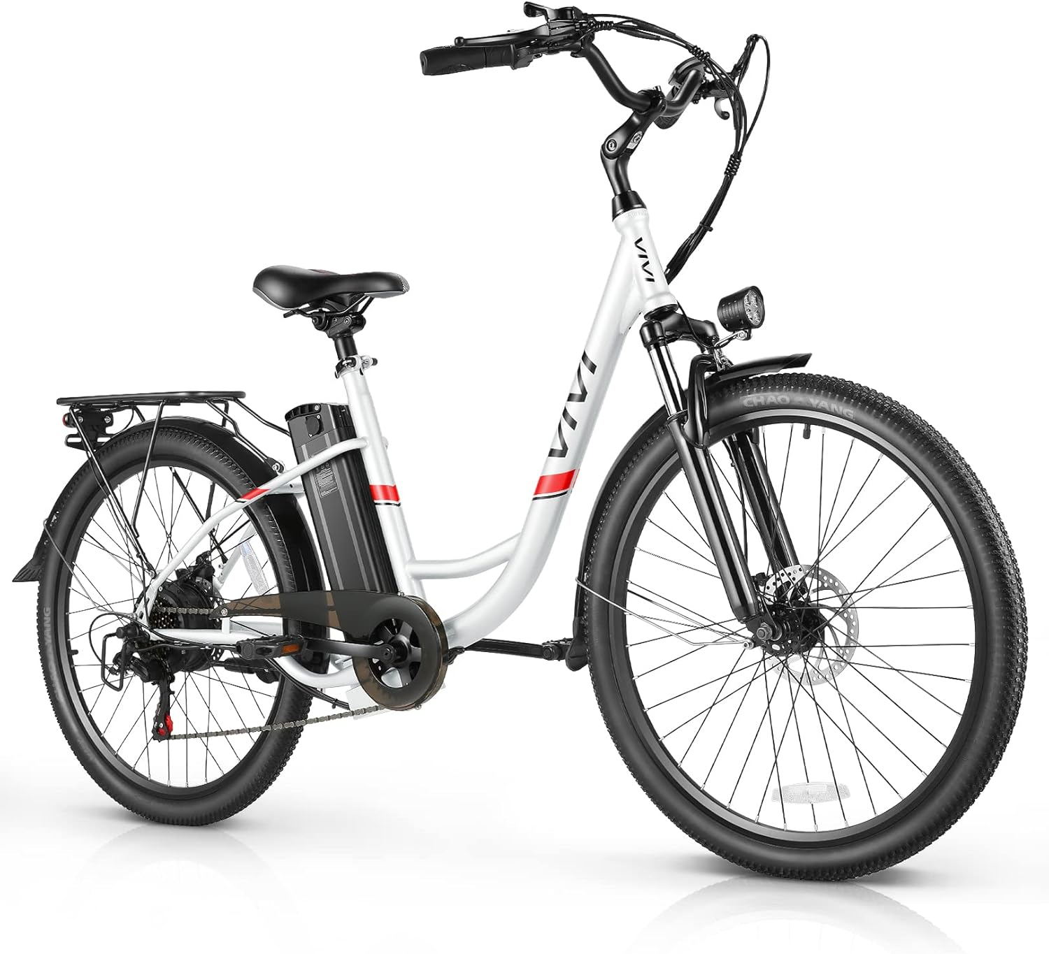 Vivi Electric Bike for Adults 26" Electric Cruiser Bike 48V 500W Step-Through Electric Bike 19.8MPH City Commuter Electric Bike with Cruise Control, UL2849 Certified