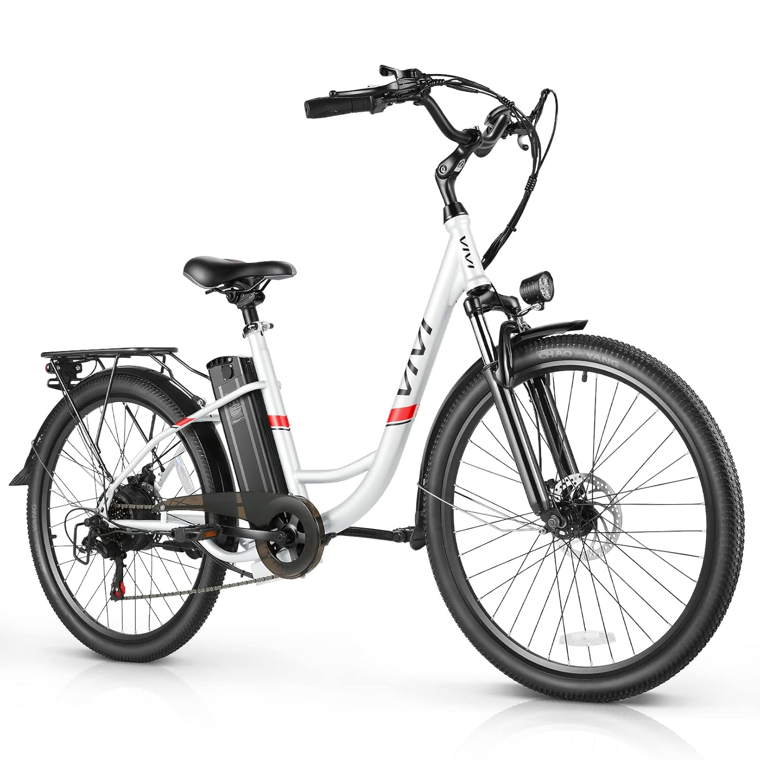 Vivi Electric Bike for Adults 26" Electric Cruiser Bike 48V 500W Step-Through Electric Bike 19.8MPH City Commuter Electric Bike with Cruise Control, UL2849 Certified