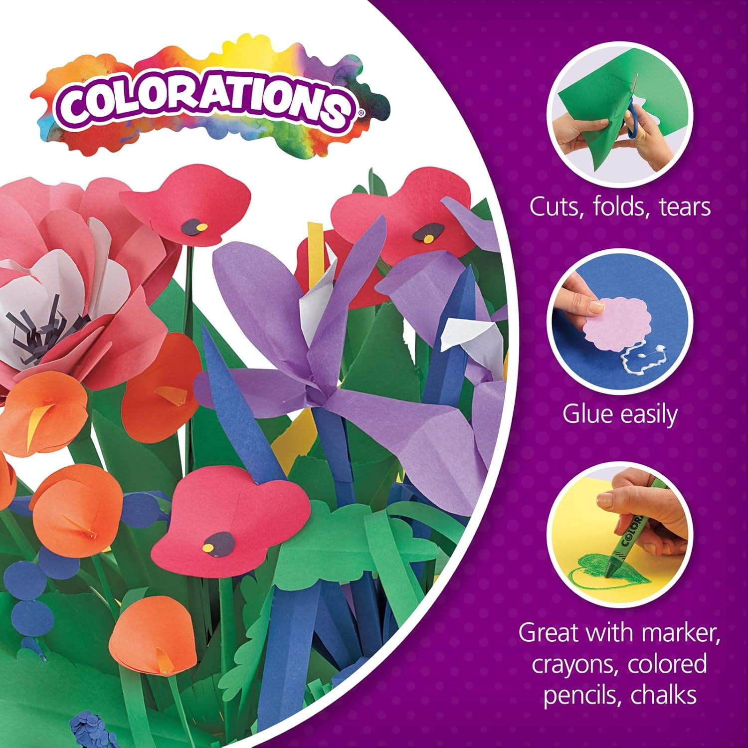 Colorations 12\" x 18\" Construction Paper Smart Pack ? 300 Sheets