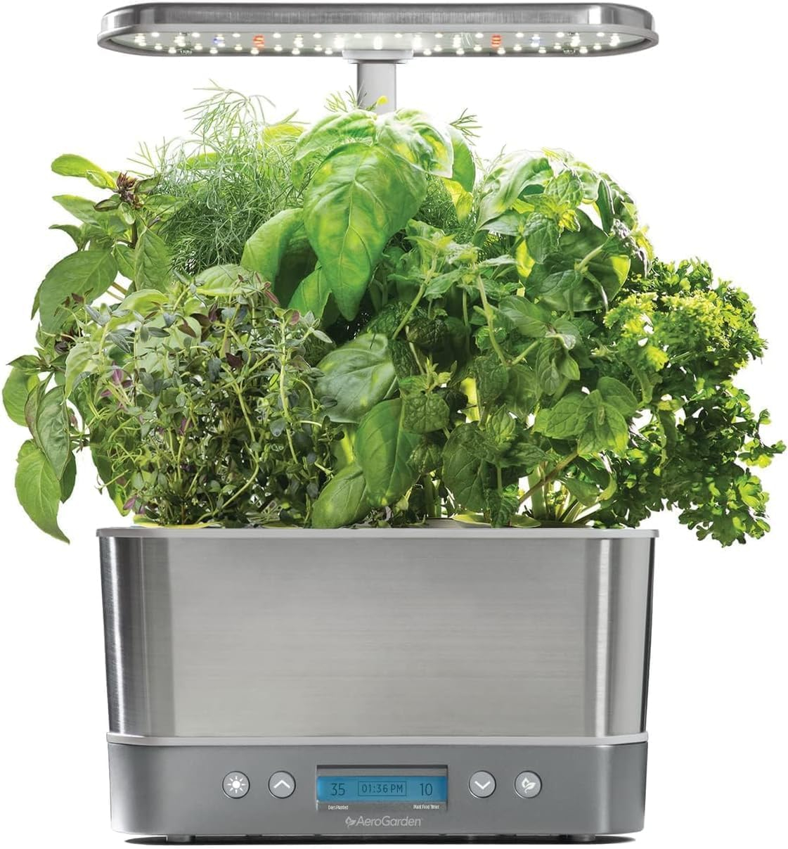 Stainless Steel Indoor Hydroponic Garden with LED Grow Light