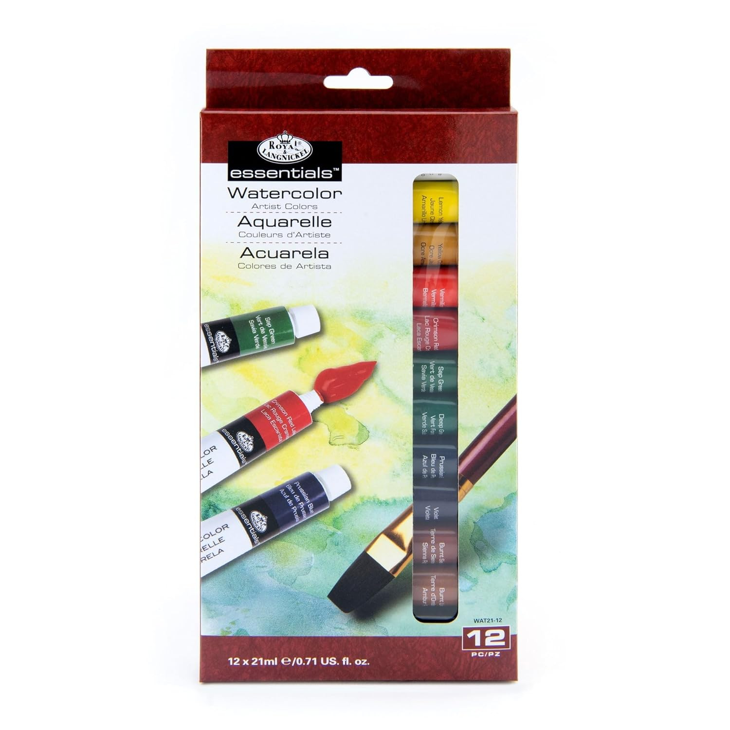 Watercolor Paints 21ml 12/Pkg-Assorted Colors