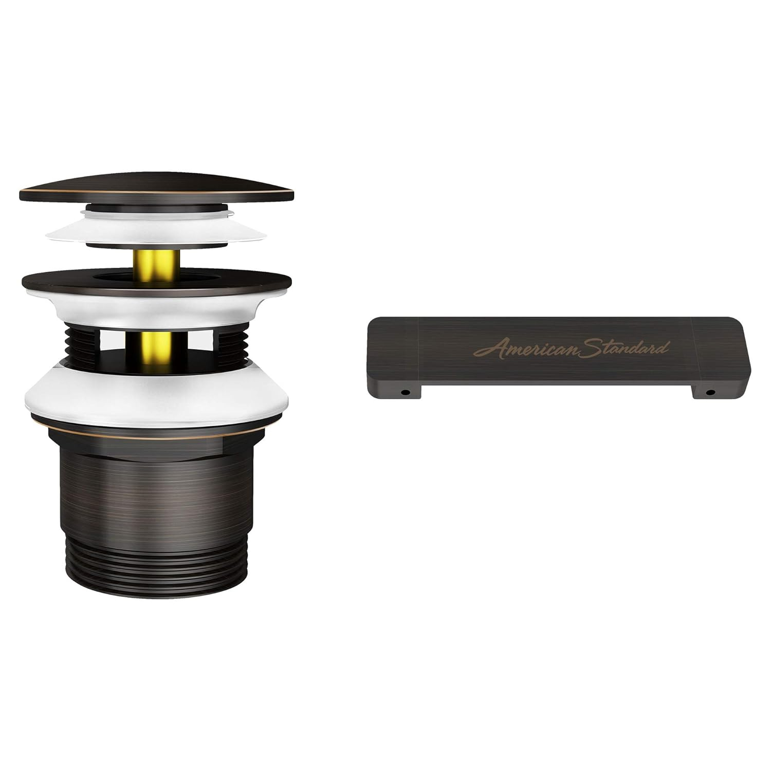 American Standard Freestanding Tub Overflow Cover and Drain Kit in Legacy Bronze