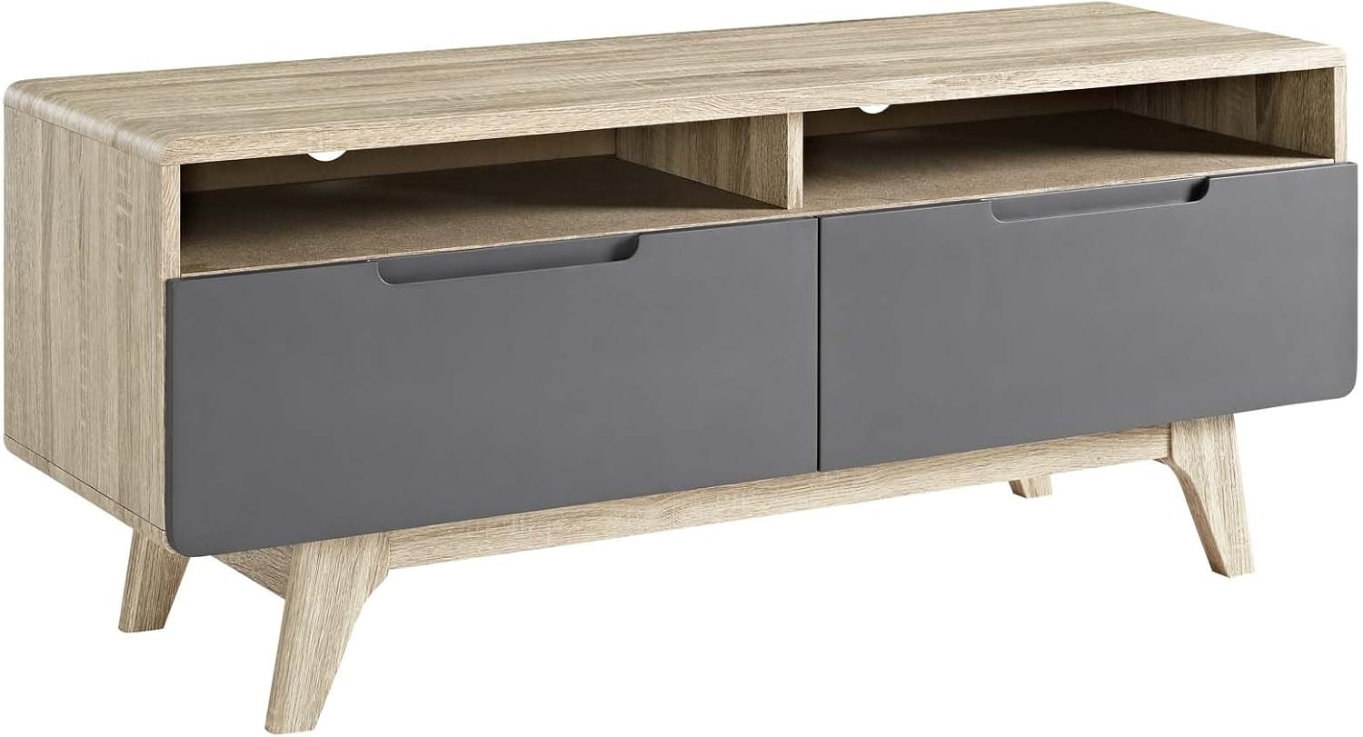 Modway Origin 47" Particleboard TV Stand for TVs up to 50" in Natural/Gray