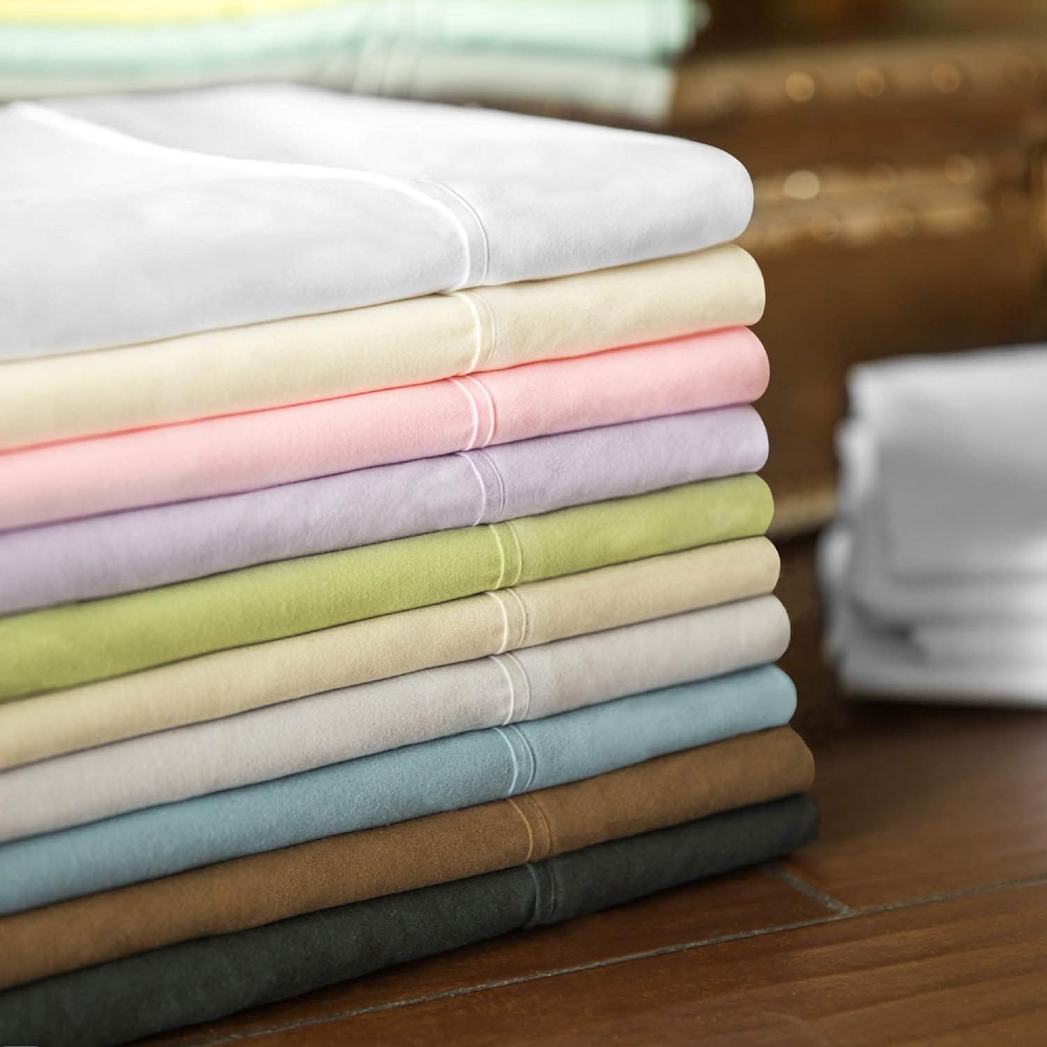 White Queen Size Double Brushed Microfiber Sheet Set