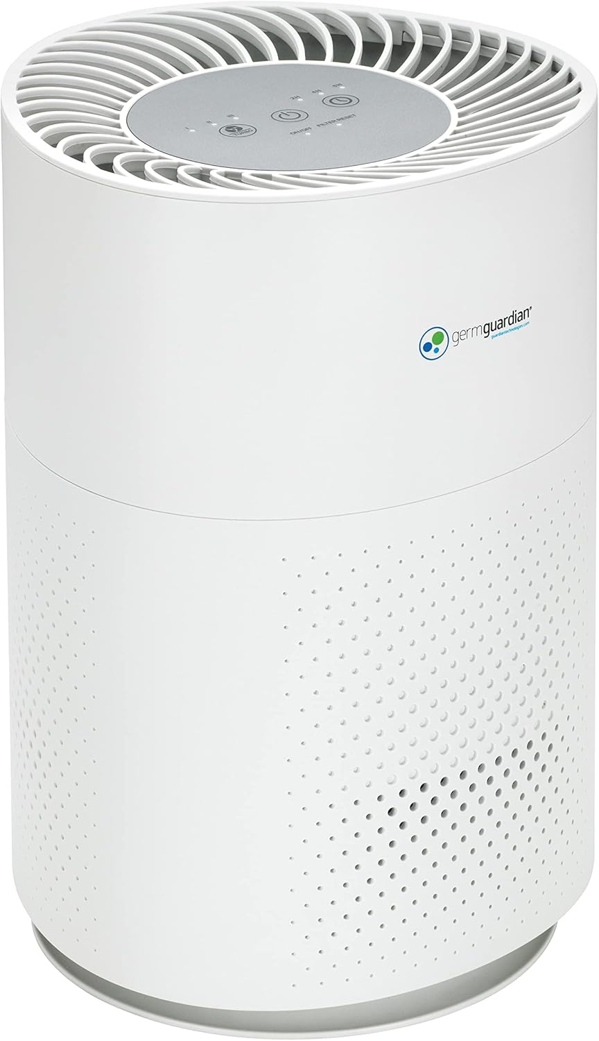 GermGuardian Air Purifier with HEPA Pure Filter Removes Odors, Mold, 510 Sq. ft, AC4200W, White