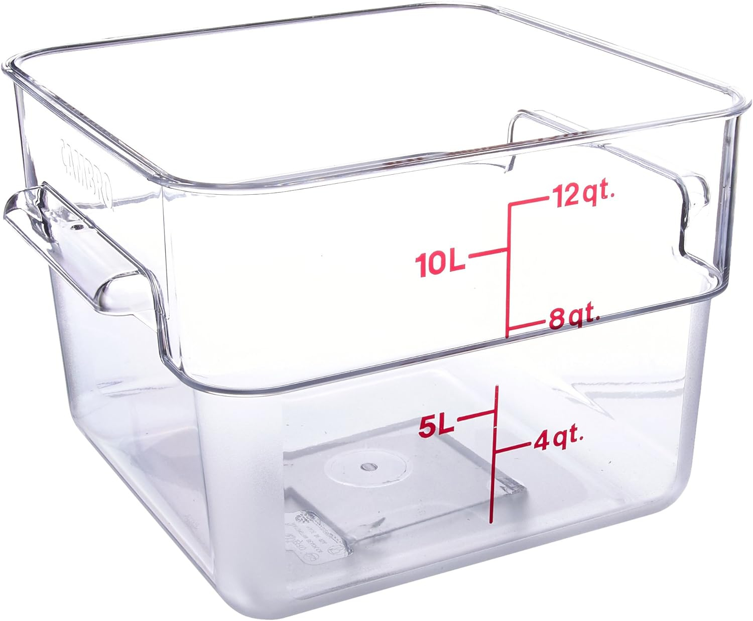 Cambro Clear 12QT Square Food Container 12SFSCW135