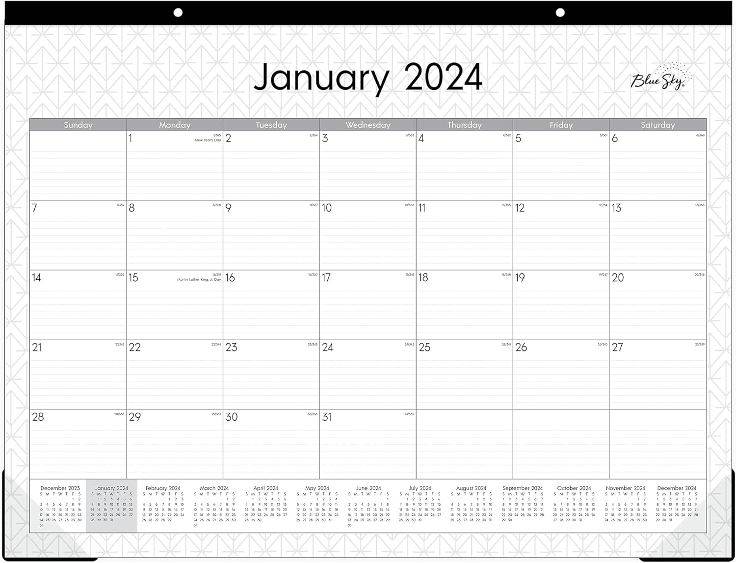 Blue Sky 2025 Desk Pad Calendar, 22x17, Enterprise