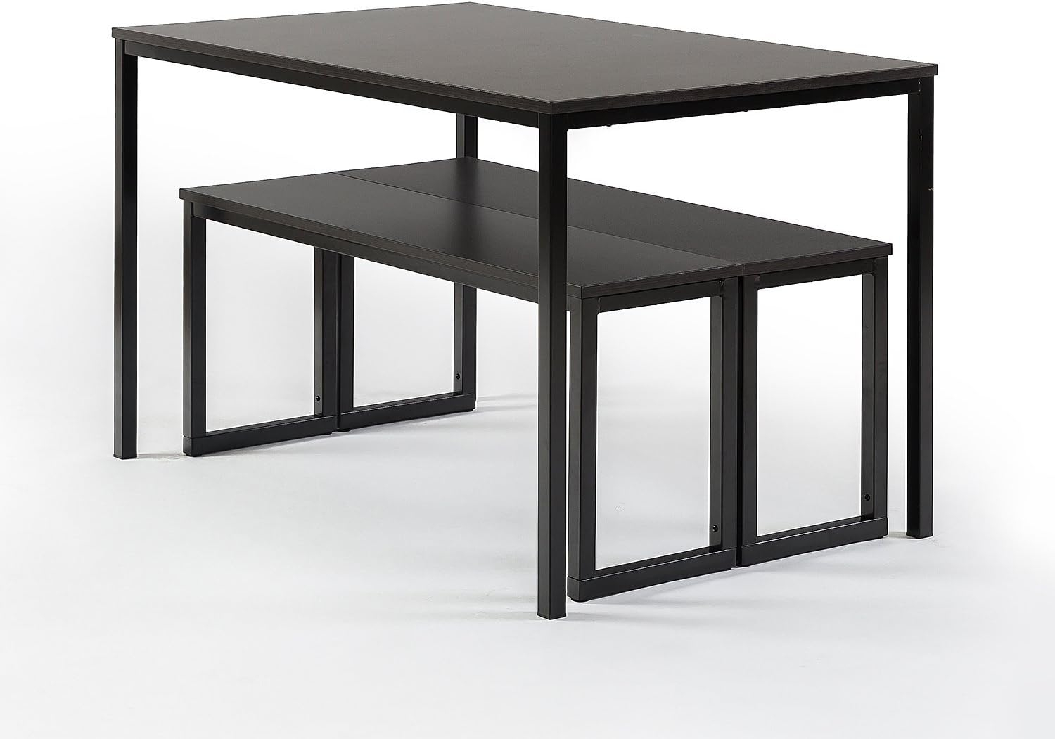 ZINUS Louis Modern Studio Collection Soho Dining Table with Two Benches (3 piece set) - Espresso