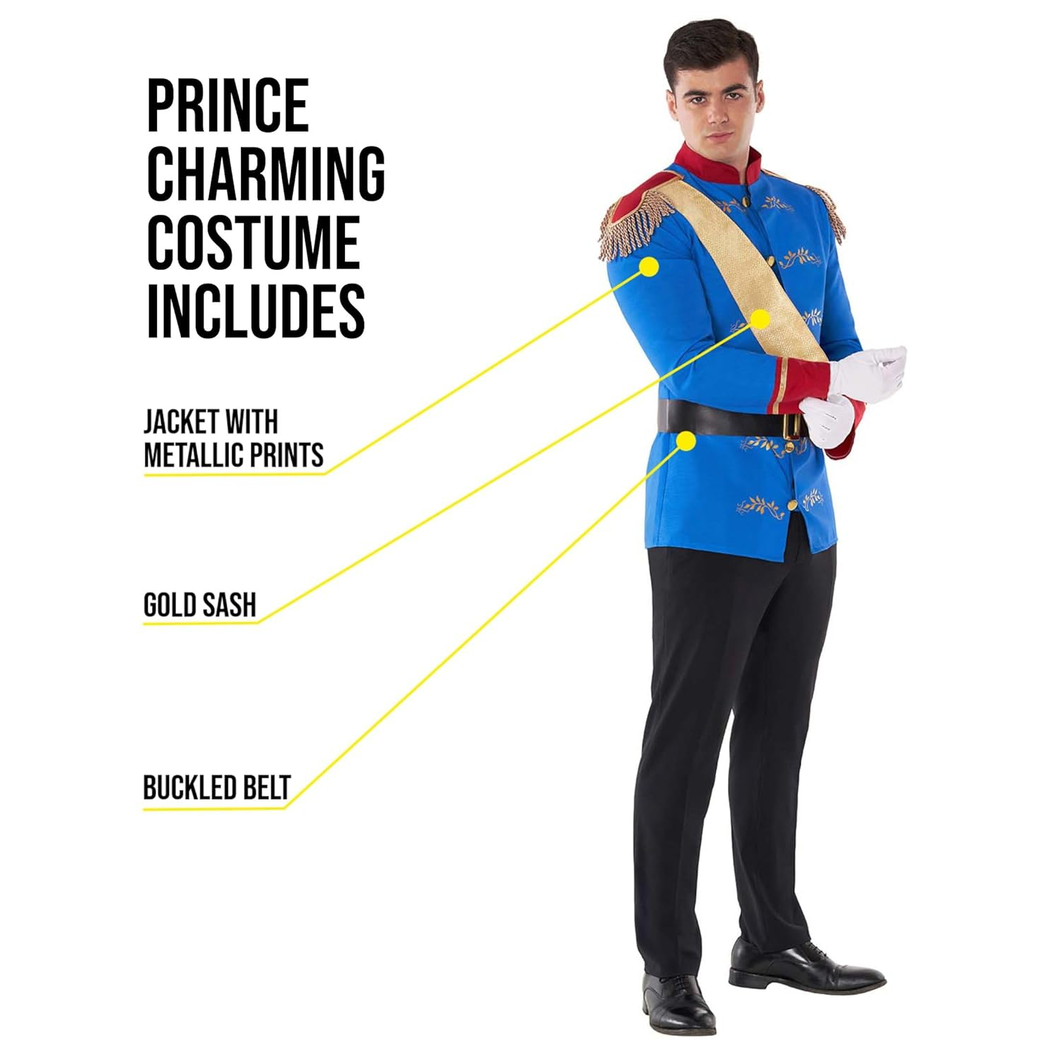 Morph Mens Prince Charming Costume Adult Fairy Tale Halloween Fairytale Halloween Red 12-18 Months