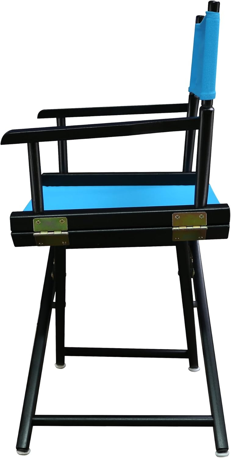 Casual Home 18" Director's Chair Black Frame-Turquoise Canvas