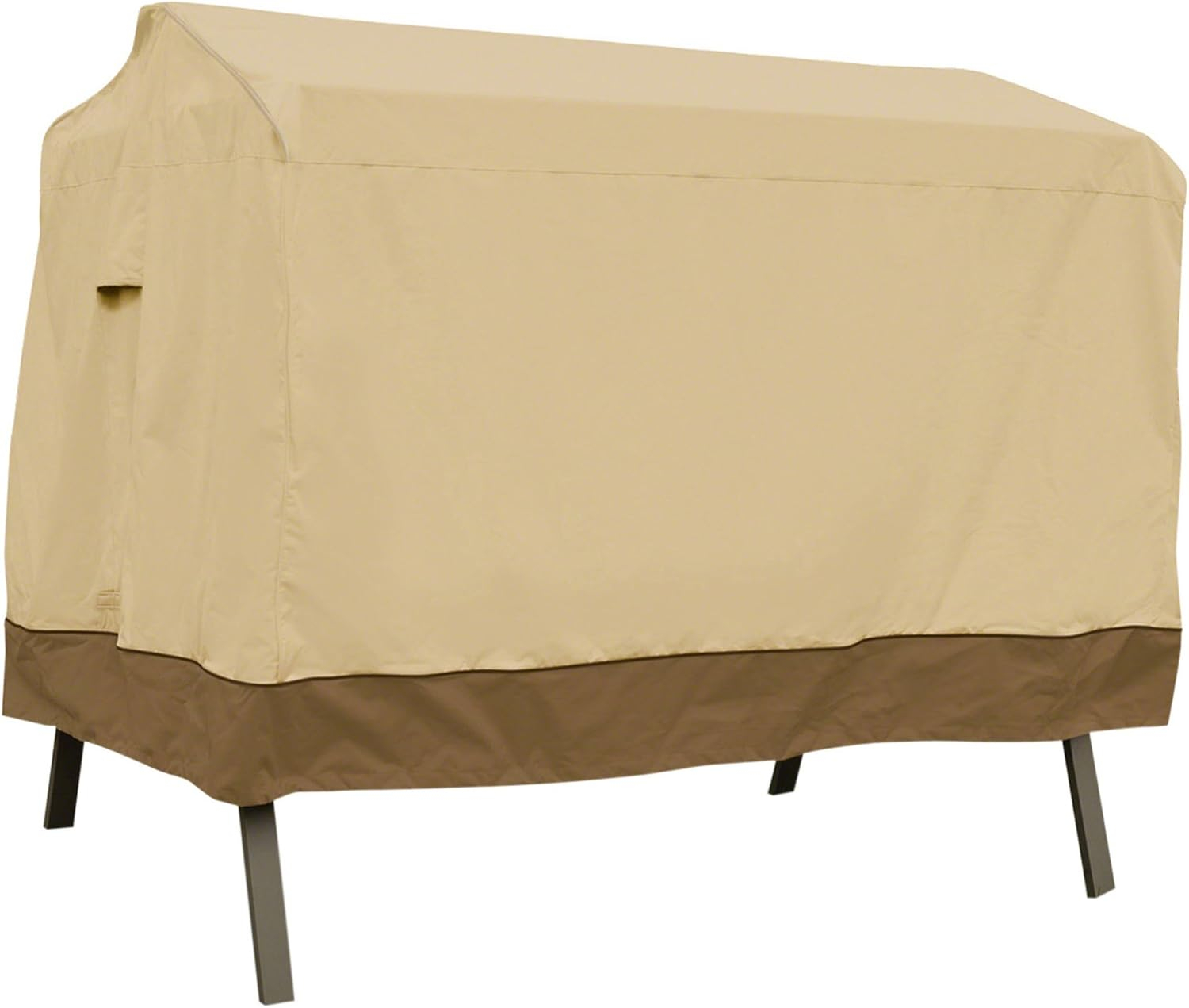 Beige and Brown Water-Resistant Canopy Swing Cover