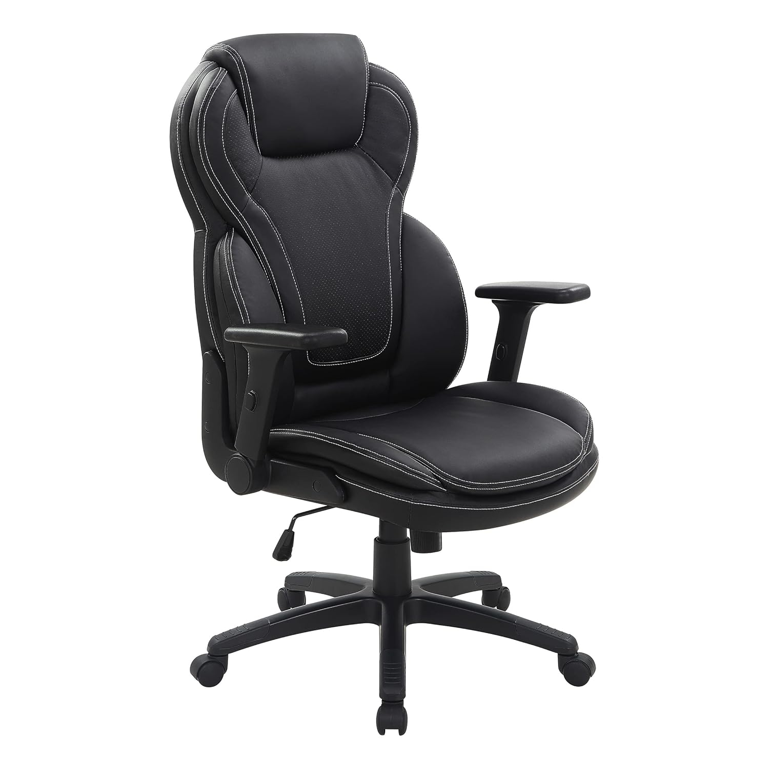 Executive High Back Black Bonded Leather Office Chair