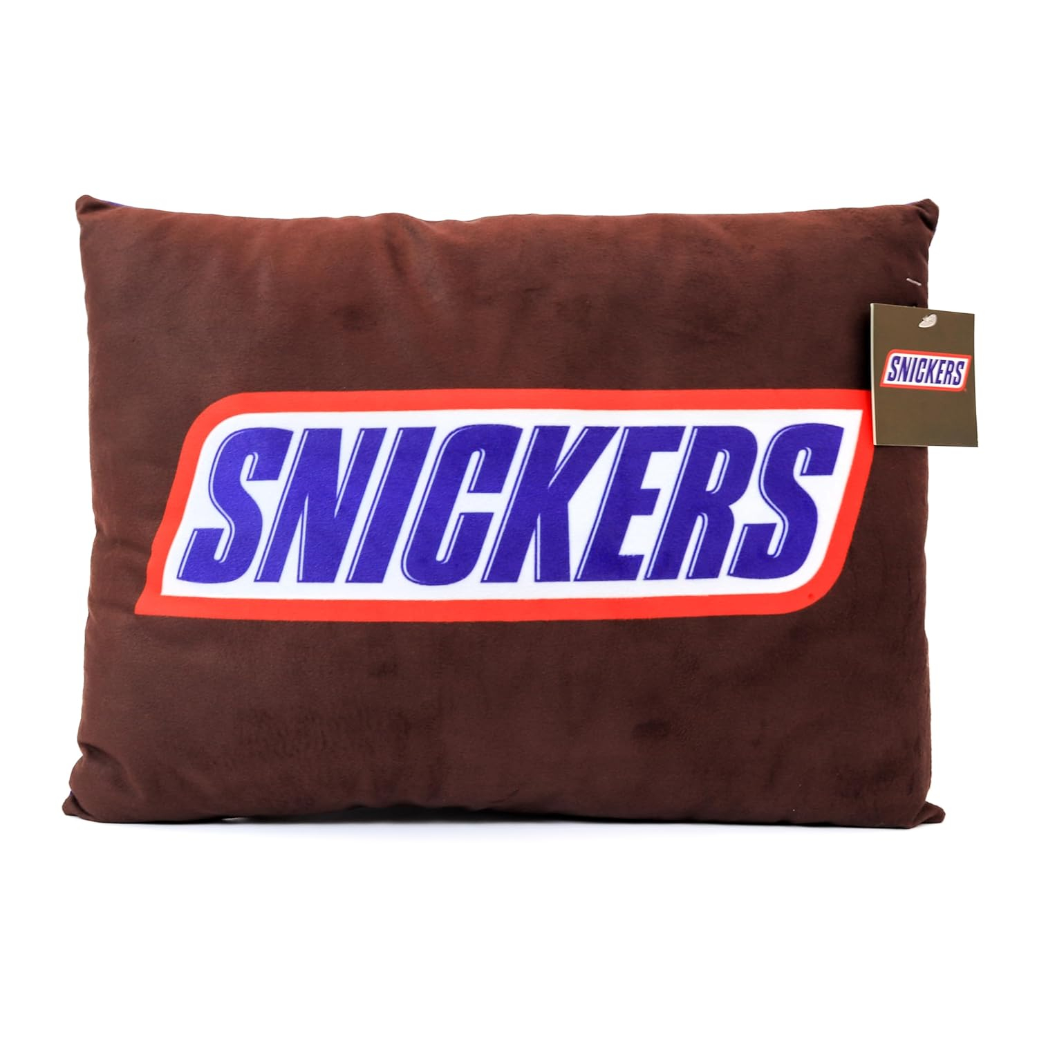 Kangaru: SNICKERS Candy-Inspired Pillow - 15 x 11" Plush Throw Pillow, Soft & Cozy Rectangular Cushion, Fun Novelty Candy Theme Room Décor, Licensed