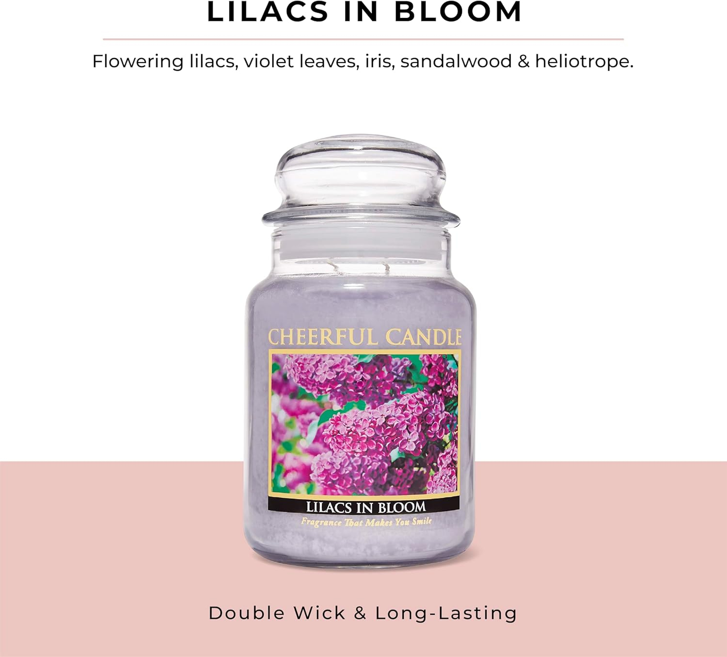 A Cheerful Candle LLC Lilacs in Bloom Scented Jar Candle | Wayfair