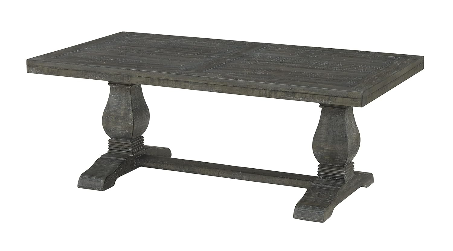 Martin Svensson Home Napa Pedestal Solid Wood Coffee Table, Grey