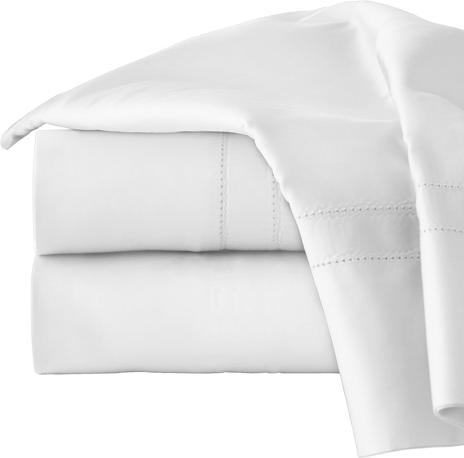Pointehaven - 620-KWH 620 Thread Count Long Staple Cotton Deep Pocket Oversized Sheet Set, King, White