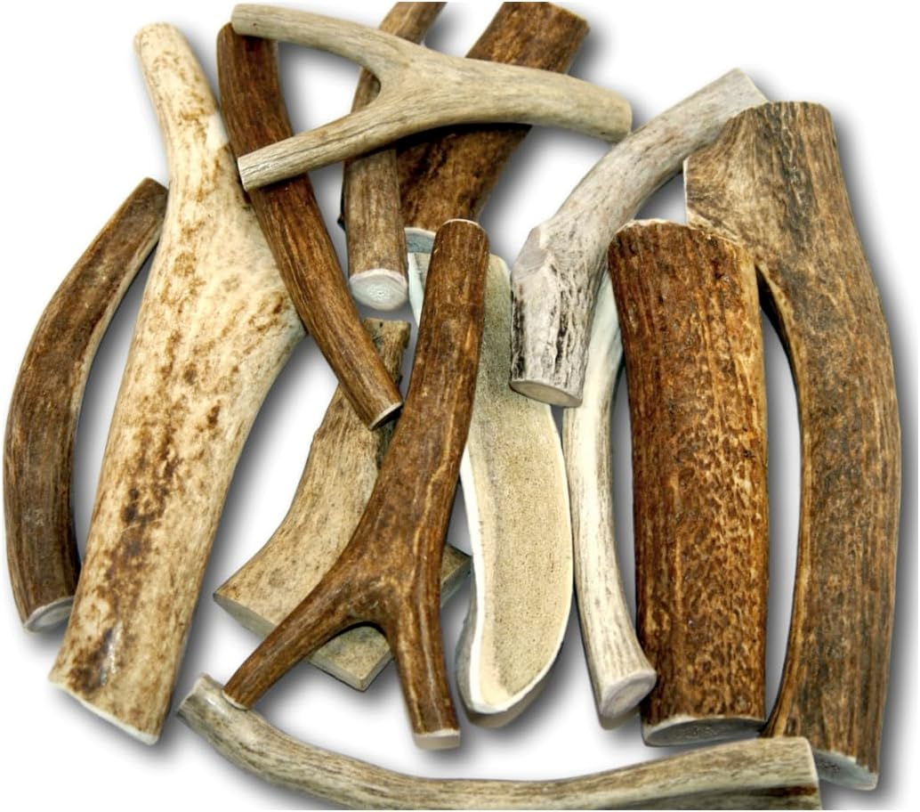 Premium Large Antler - ONE Pound (+/- an Ounce) Variety Pack - Top Dog Chews