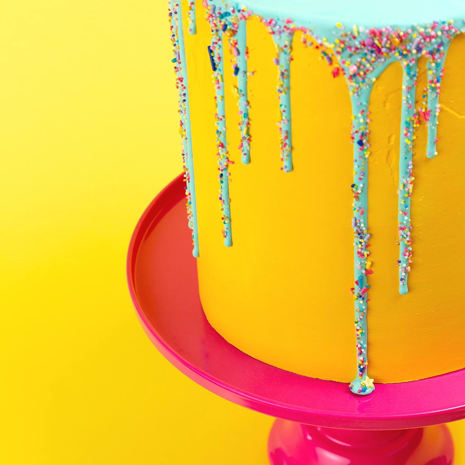 Bright Hot Pink Melamine Pedestal Cake Stand